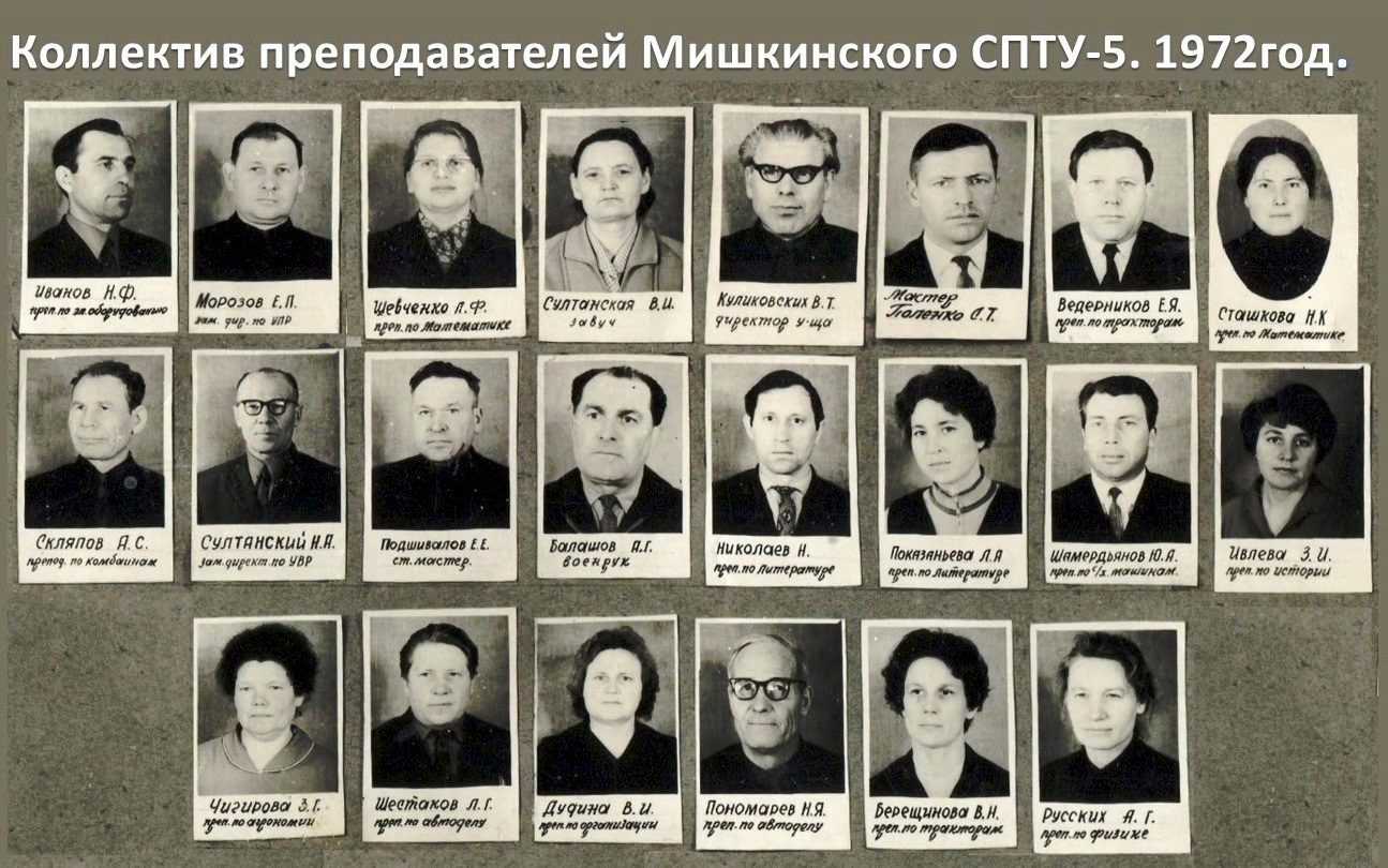 1972 Год коллектив педагогов
